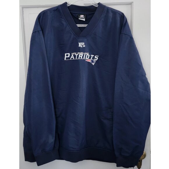 NFL New Englad Patriots Navy Blue Pullover Wind Jacket XXL - Picture 1 of 3